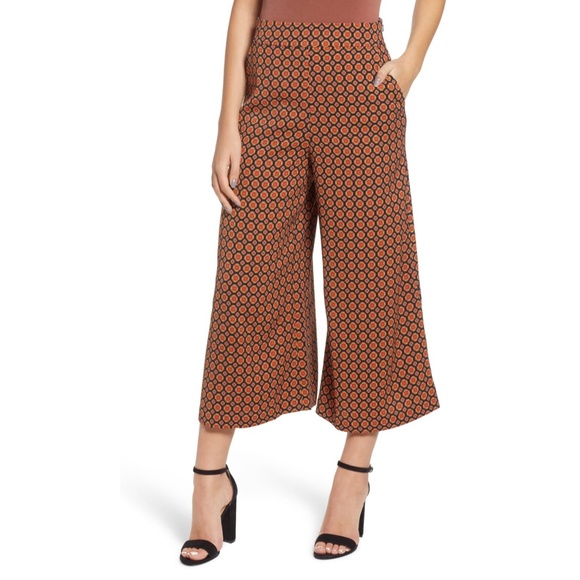 Leith High rise wide leg crop pants - Sz M - Picture 1 of 4